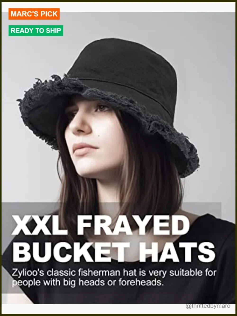 Plus Size Reversible Bucket Hat with Fringe, UPF 50+ Sun Hat for Big Heads,